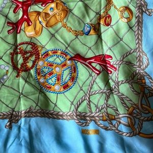 VINTAGE MOSCHINO PATTERNED SILK SCARF